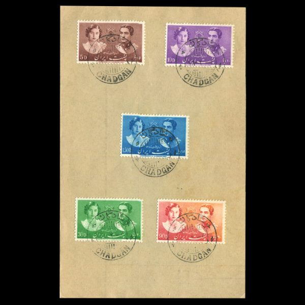 00780 - پاکت مهر روز عروسی محمد رضا شاه پهلوی و فوزیه - Image 3