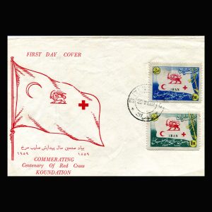 01089 - پاکت مهر روز صدمین سال صلیب سرخ